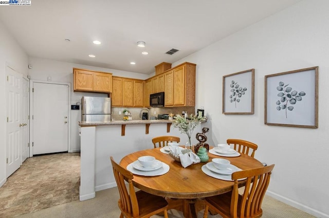 view of dining space