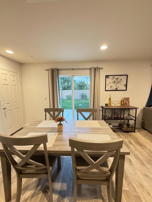 dining room featuring hardwood / wood-style flooring