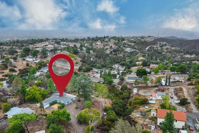 aerial view featuring a mountain view