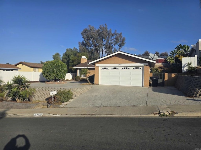 ranch-style house with a garage