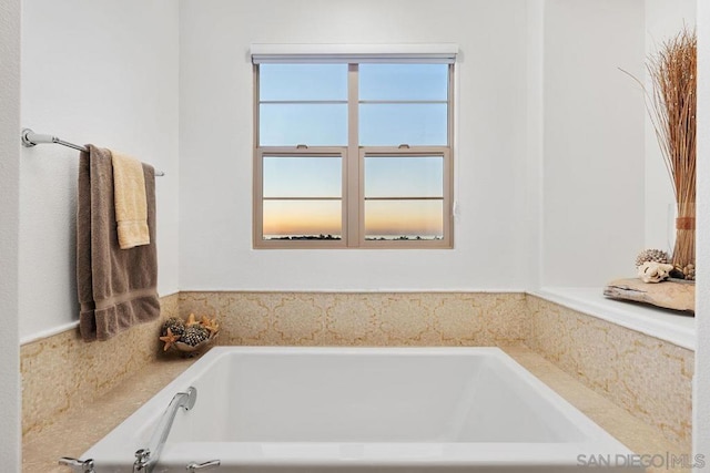 bathroom with a bathing tub