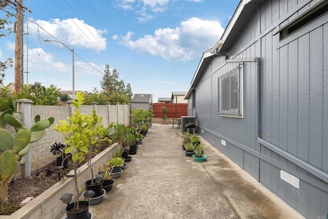 view of home's exterior featuring central AC