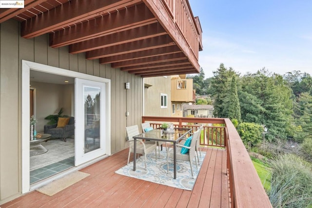 view of wooden deck