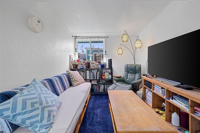 living room with carpet floors