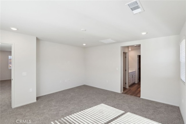 view of carpeted empty room