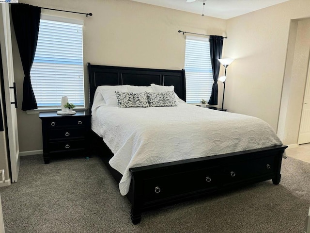 view of carpeted bedroom