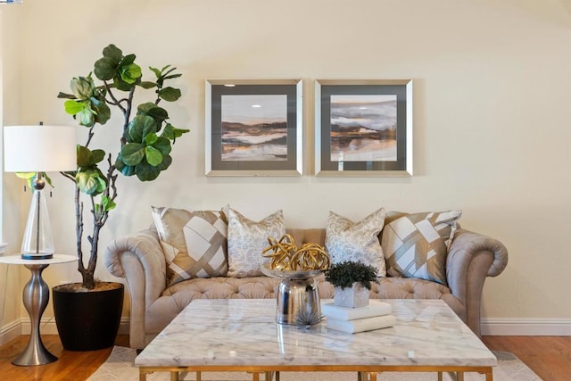 interior space featuring hardwood / wood-style floors