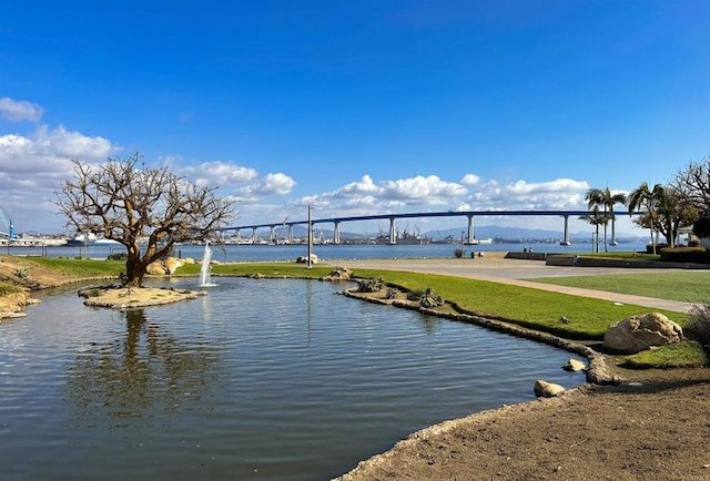 view of water feature