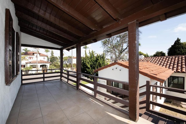 view of patio / terrace with a balcony