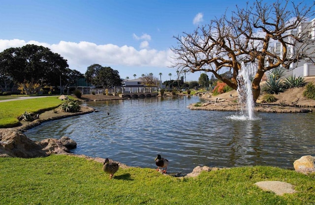 view of water feature