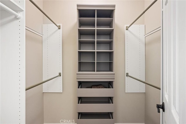 view of walk in closet