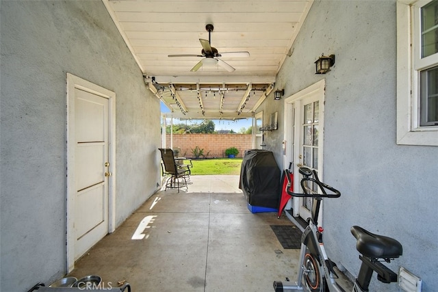 view of patio featuring area for grilling