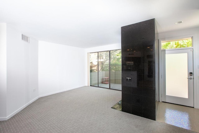 carpeted empty room with a wealth of natural light