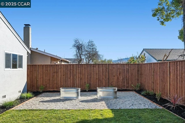 view of yard with a patio area