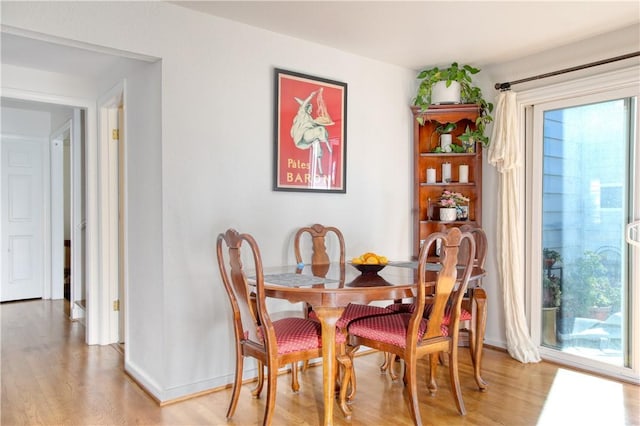 dining room featuring wood-type flooring