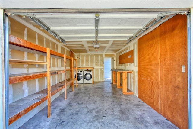 interior space featuring separate washer and dryer