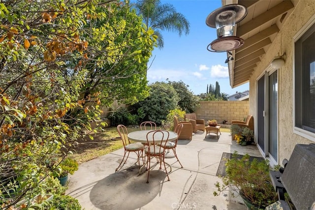 view of patio with outdoor lounge area