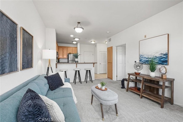 view of carpeted living room