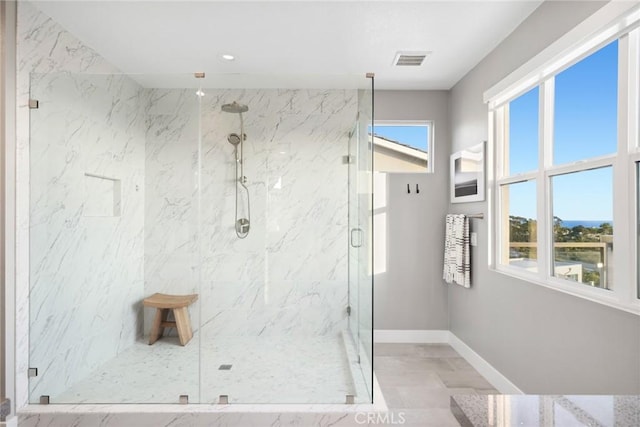 bathroom with walk in shower