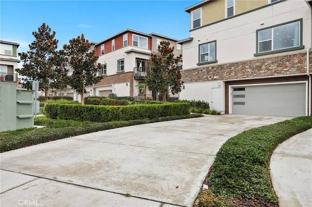 view of property with a garage