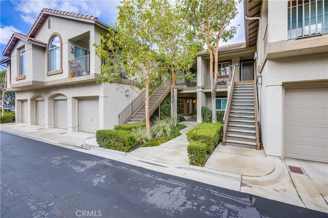 exterior space featuring a garage