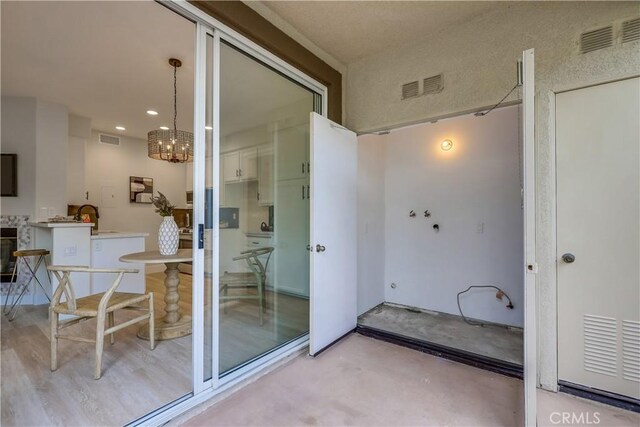 entrance to property featuring sink