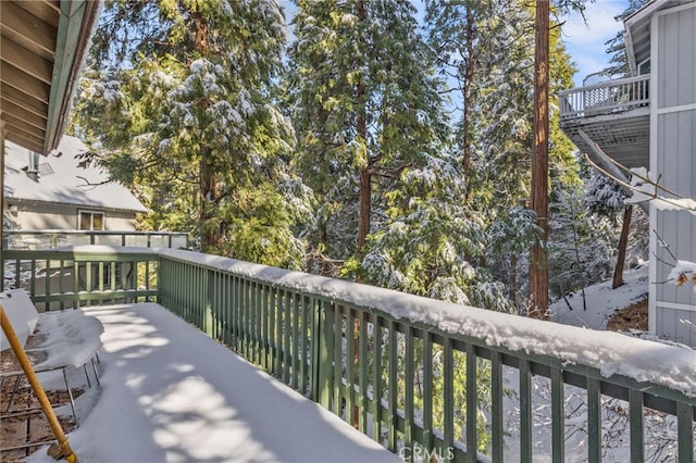 wooden balcony with a deck