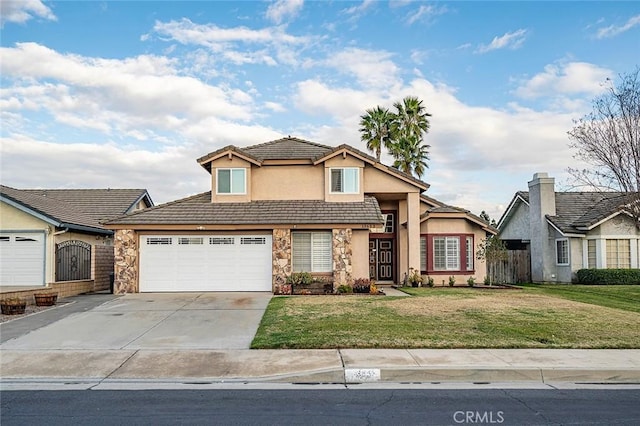 view of front of home with a front yard