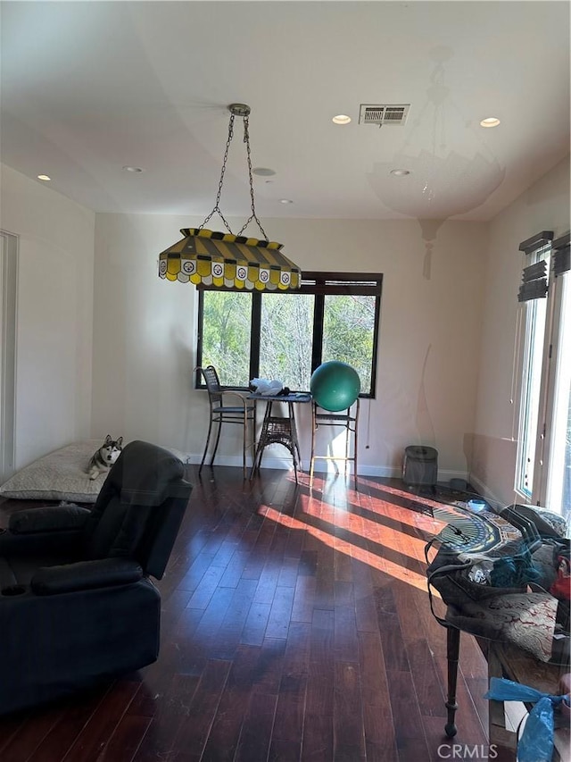 interior space featuring dark hardwood / wood-style floors