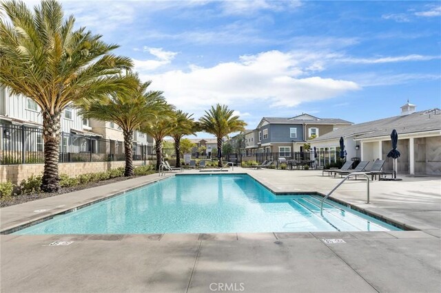 view of pool with a patio area