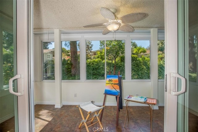 465 Avenida Sevilla Unit C, Laguna Woods, CA 92637 - sunroom with a textured ceiling and tile patterned flooring
