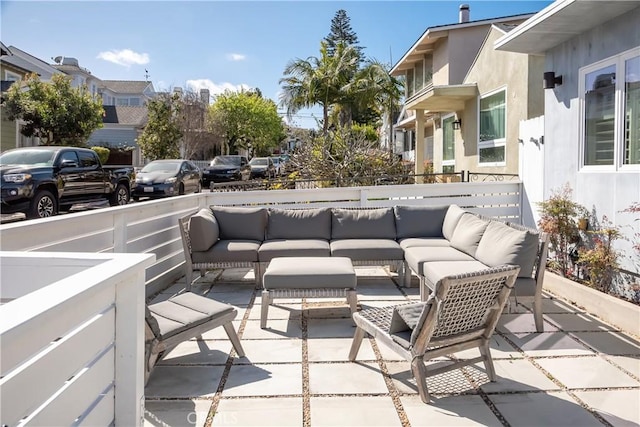 view of patio featuring outdoor lounge area