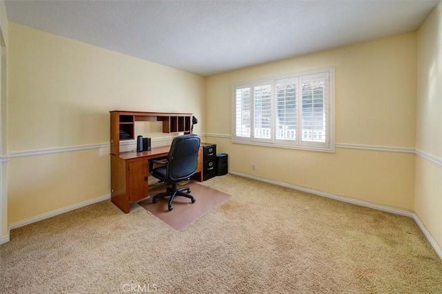 view of carpeted office