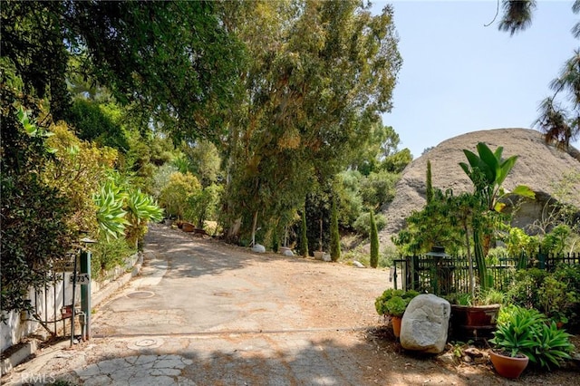 view of street featuring a mountain view