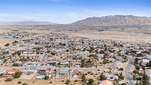 bird's eye view featuring a mountain view