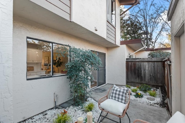 view of patio / terrace featuring sink