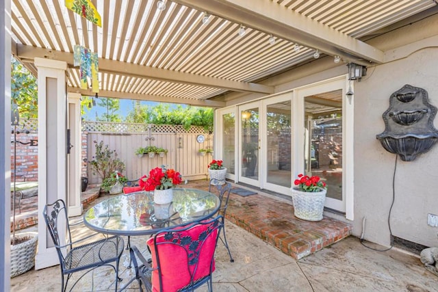 view of patio / terrace with a pergola