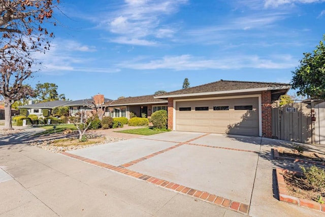 ranch-style home with a garage