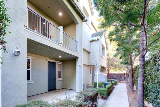 exterior space with a balcony