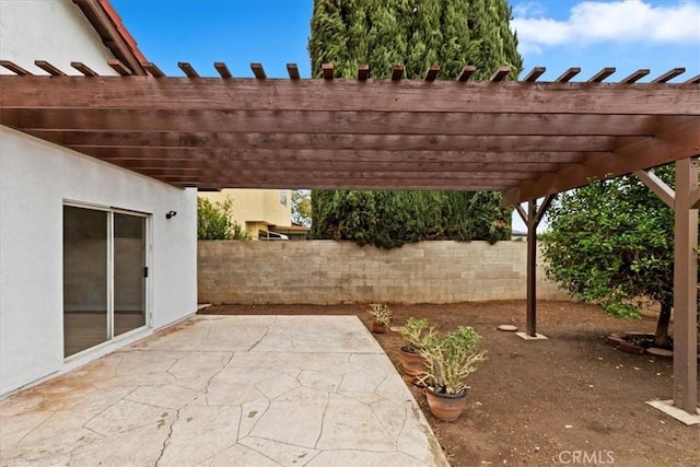 view of patio / terrace with a pergola