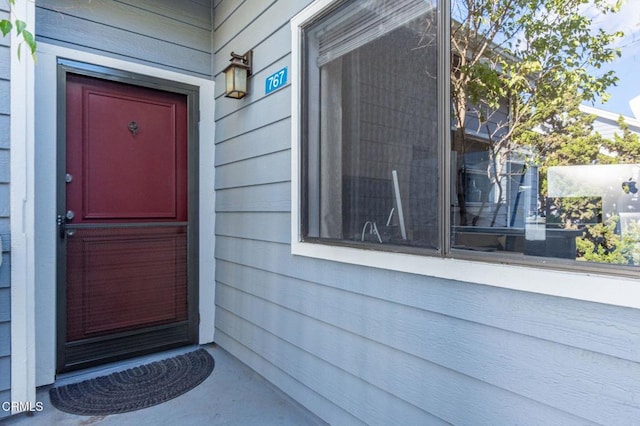 view of doorway to property