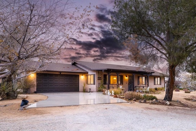 view of front of home featuring a garage