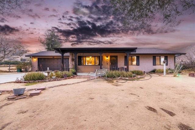 view of front of house featuring a garage