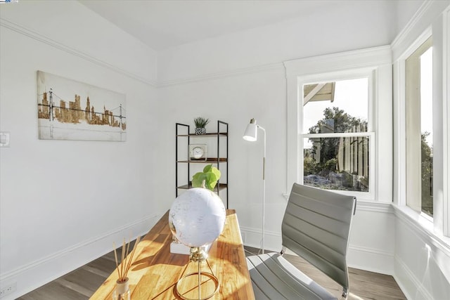 interior space featuring hardwood / wood-style flooring