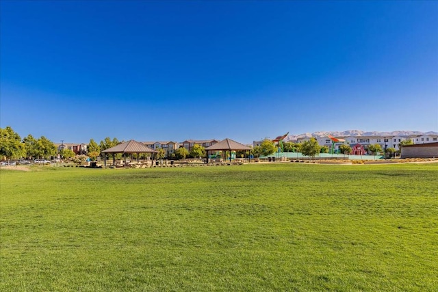 view of yard featuring a gazebo