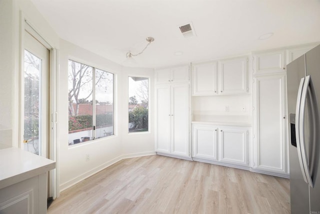 interior space featuring light wood-type flooring