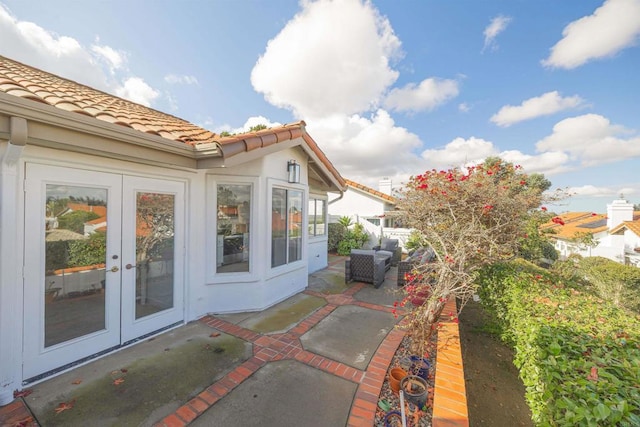 view of patio with french doors