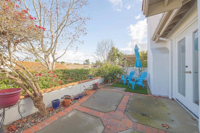 view of patio / terrace with a pergola