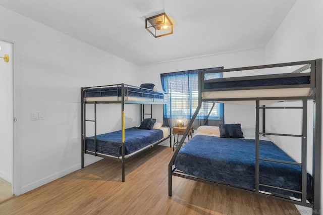 bedroom featuring hardwood / wood-style flooring