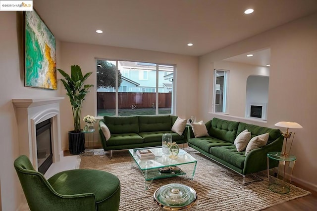 living room featuring hardwood / wood-style floors